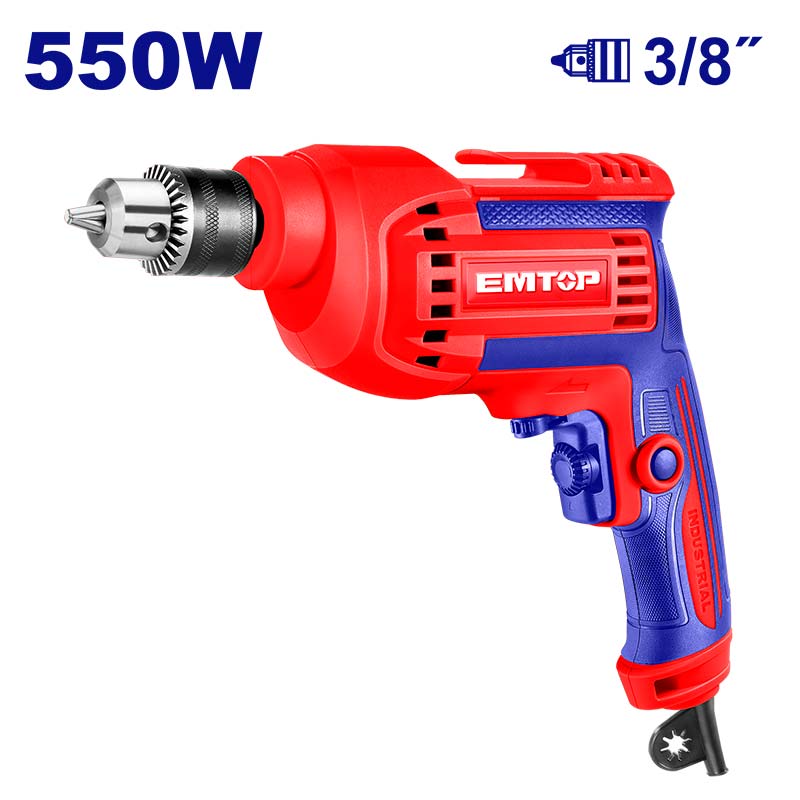 Taladro rotacional de 3/8 plgs 550 watts Emtop ULEDL556