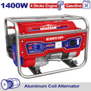 GENERADOR A GASOLINA 1400W, 110-120V, MOTOR 4 TIEMPOS, 98CC ARRANQUE MANUAL, TANQUE 5.5L. EMTOP
