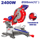 Sierra ingleteadora telescópica de 12 pulgadas, Emtop, ULMSW24007