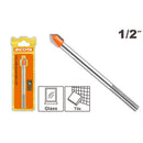 BROCA PARA VIDRIO Y AZULEJO 1/2 PLG, DE ACERO, PUNTA CARBURO DE TUNGSTENO YG6X, RICOTA.