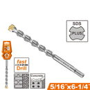 BROCA SDS PLUS PARA CONCRETO 5/16 X 6-1/4 PLG. PUNTA DE CARBURO. RICOTA.