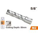 BROCA ANULAR PARA METAL HSS M2, 5/8 X 2 PLG, VASTAGO WELDON 3/4 PLG, RICOTA.