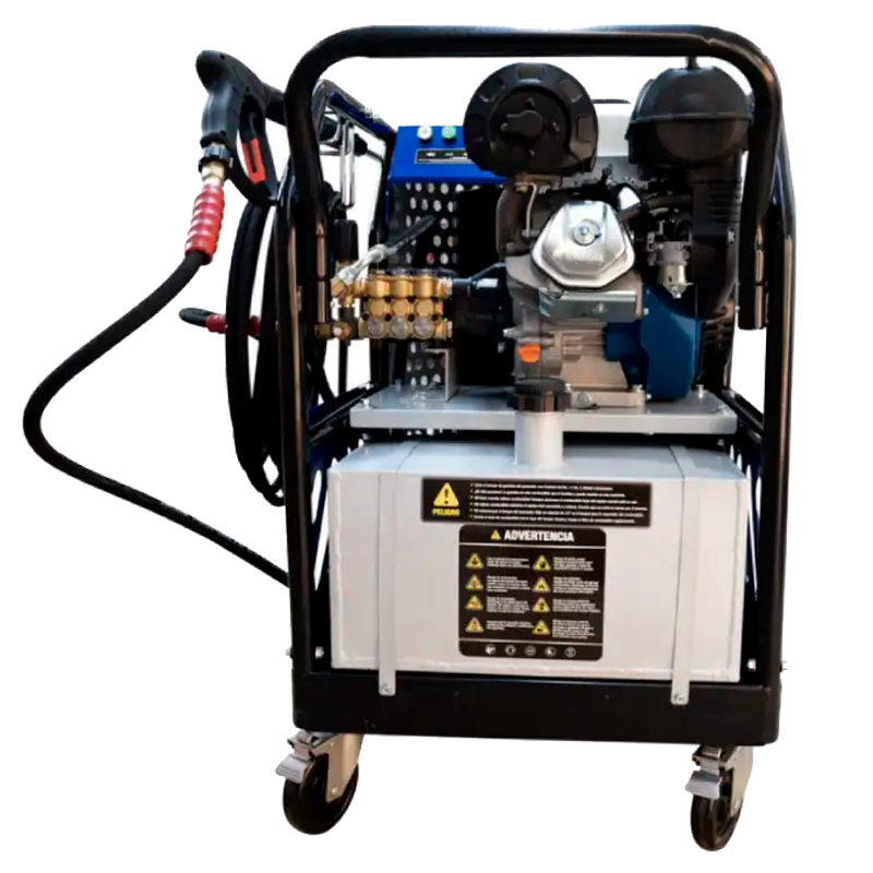 Hidrolavadora profesional para agua caliente con motor a gasolina, 15.3 Hp en marca HYUNDAI, VULKAN-HY15