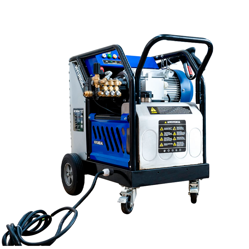 Hidrolavadora profesional para agua caliente con motor eléctrico trifásico, 10 Hp en marca HYUNDAI, VULKAN-KR10E