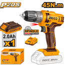 Barreno atornillador inalámbrico, UCDLI200518, 20 voltios, Ingco