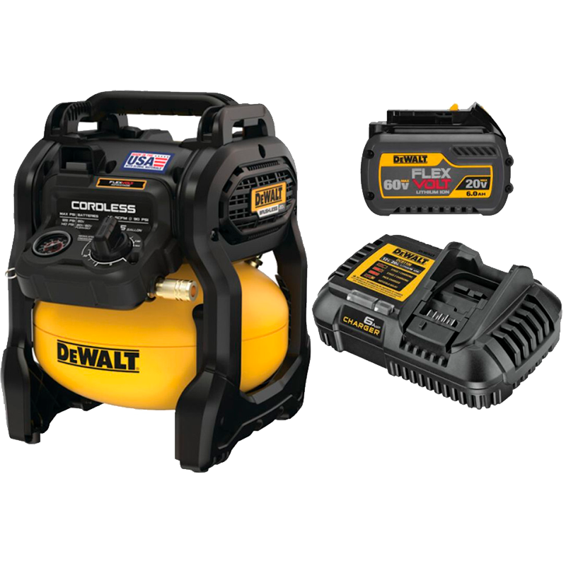 Compresor inalámbrico de 2.5 galones, 20 voltios, Dewalt, DCC2520T1