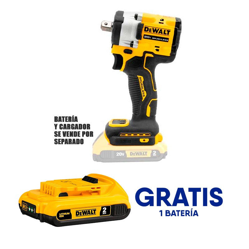 Llave de impacto inalámbrica de 1/2 plg, 400 Nm, Dewalt, DCF922B-OF1