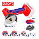 Mini esmeriladora inalámbrica de 3 plgs, Emtop, ELAG7601