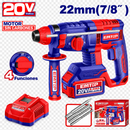 ROTOMARTILLO INALAMBRICO 20V. SDS PLUS, BRUSHLESS, 0-1100RPM, 2 JOULES, SIN BATERIA NI CARGADOR. EMTOP
