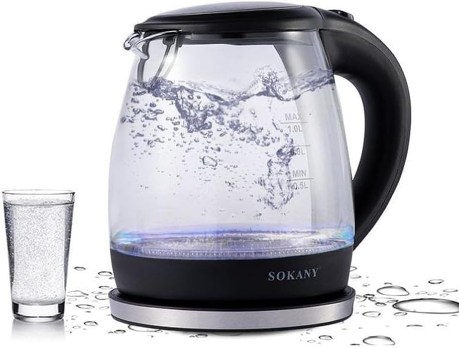 Tetera de 1 litro de 1000 watts, SK-613, Sokany