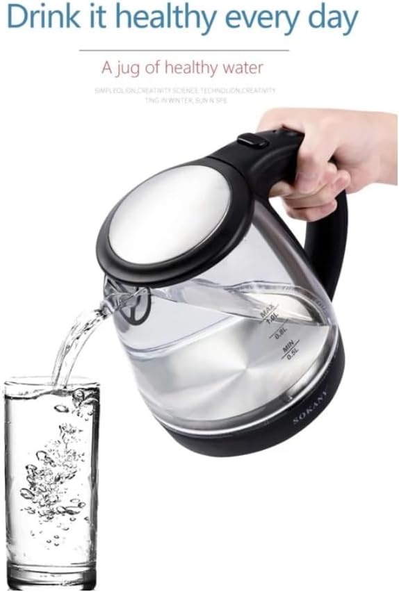 Tetera de 1 litro de 1000 watts, SK-613, Sokany