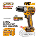 Taladro atornillador 1/2plg 20voltios, Ingco, CDLI206021