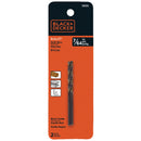 BROCA, METAL Y MADERA, 7/64 PULG, HSS OXIDO NEGRO. MARCA BLACK AND DECKER