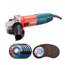 COMBO DE PULIDORA DE 4 1/2 PLG DE 650 WATTS CON 15 DISCOS ABRASIVOS, EXTOL, 220622