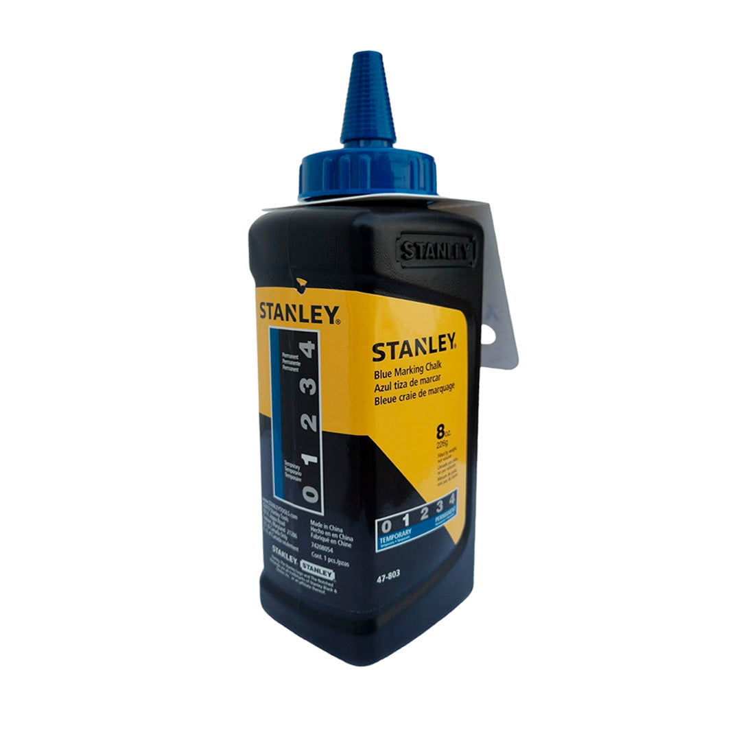 BOTELLA DE TIZA DE MARCAR, COLOR AZUL, PESO DE 8 ONZAS, 226 GRAMOS, TEMPORARIO. MARCA STANLEY, 47-803WLA