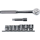 Juego de copas, raíz 3/8 plgs, 6 lados, 10 piezas, Stanley, 86-219