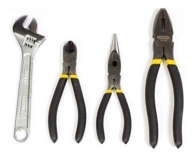 Juego de alicates y llave ajustable, 4 piezas, Stanley, 91-526la, 91-526LA