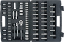 Juego de herramientas mecánicas (copas, extensiones, ratchets), 75 piezas, Stanley, 96-010