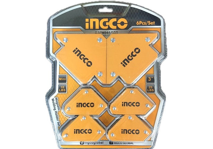 ESCUADRAS MAGNETICAS PARA SOLDAR, 6 PIEZAS, INGCO, AMWH6001