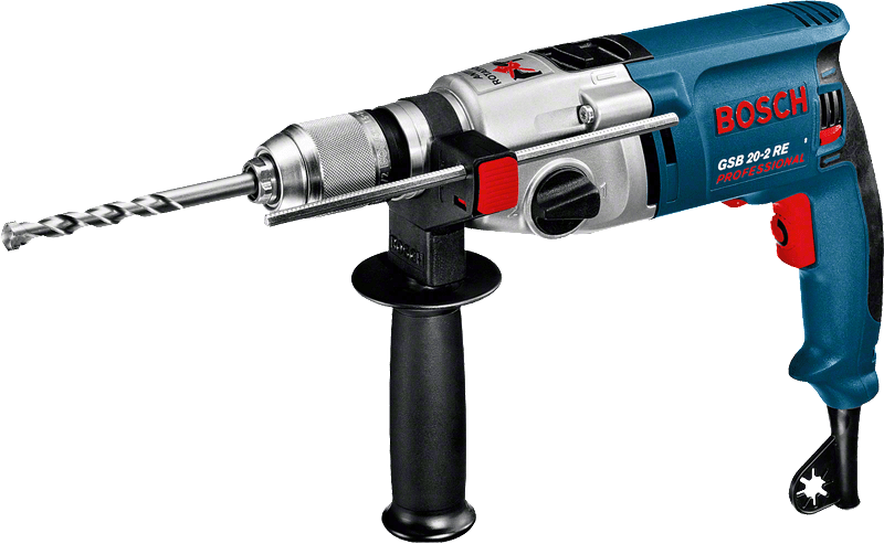 Barreno percutor de 1/2 plgs, 800 watts, 0-1100 y 0-3000 rpm, 06011A21G0, GSB 20-2 RE, Bosch
