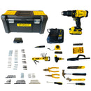 COMBO BARRENO PERCUTOR,INALAMBRICO DE 20 VOLTIOS, CON 119 ACCESORIOS Y  MALETA PLASTICA, STANLEY, SCD711C1H-B3