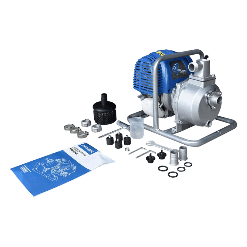 BOMBA DE AGUA DE GASOLINA, DE CAUDAL, 1 PLGS, 1.8 HP, 40 CC, 4 TIEMPOS, ALTURA 25 MTS, HYUNDAI, HYW4010PRO