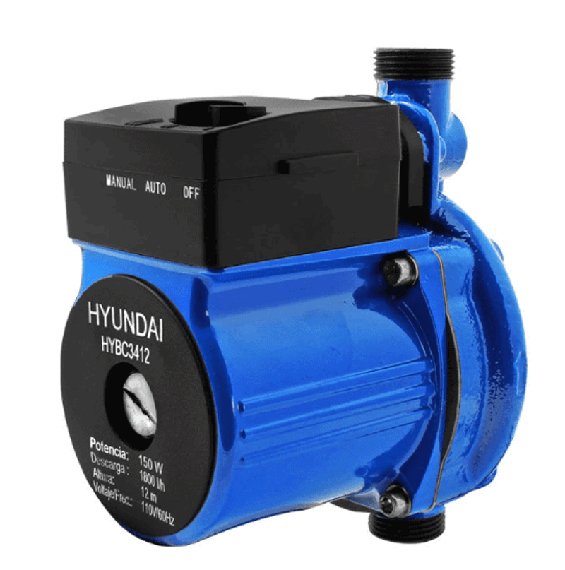 BOMBA DE AGUA ELECTRICA, 150 WATTS, 3/4 PLGS, 110V, HYUNDAI, HYBC3412