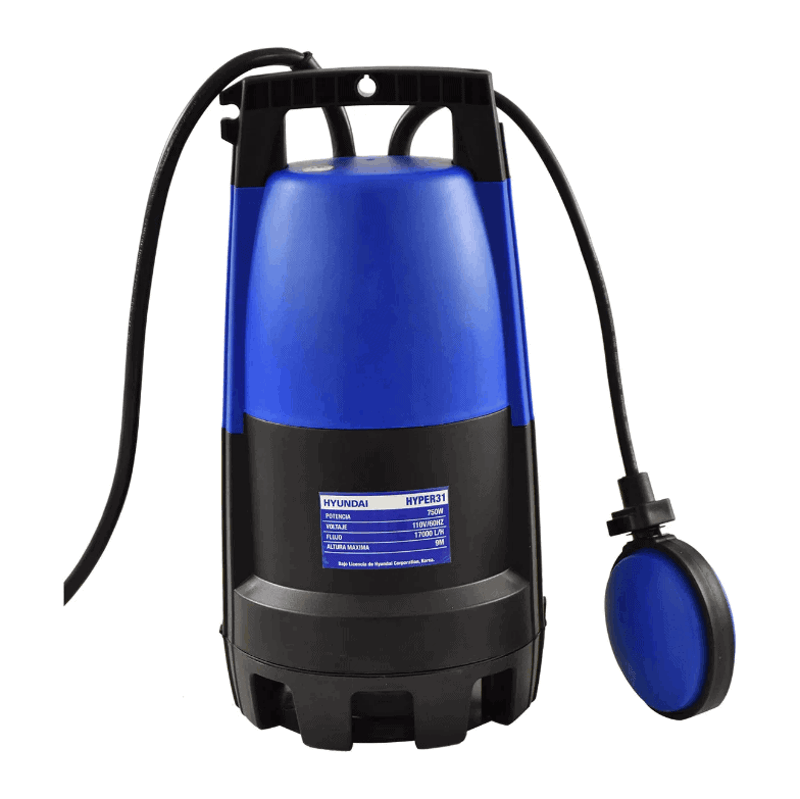 BOMBA DE AGUA SUMERGIBLE, 1 PLGS, 1 HP, 110 V, ALTURA 9 MTS, HYUNDAI, HYPER31