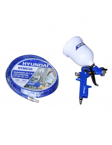 COMPRESOR DE 25 LTS, 2.5 HP, 115 PSI, 110 V, CON KIT DE MANGUERA Y PISTOLA, HYUNDAI , HYAC25K