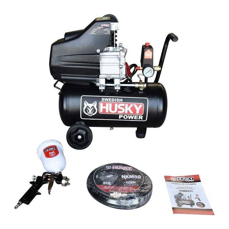 COMPRESOR DE 25 LITROS, 2.5 HP, 110 V, INCLUYE KIT DE MANGUERA Y PISTOLA, HUSKY, WINDER25