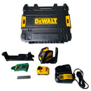 NIVEL LASER, LINEA VERDE, 12 VOLTIOS, 1 BATERIA, CARGADOR, 2 ACCESORIOS Y MALETA PLASTICA. MARCA DEWALT