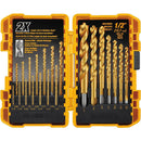 JUEGO DE BROCAS DE TITANIO PARA METAL Y MADERA, 21 PIEZAS, DW1361, DEWALT