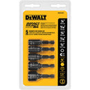 Juego de copas de impacto para atornillador, 5 piezas, magnéticas, Dewalt, dw2235ir g