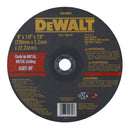 DISCO ABRASIVO, PLANO, 9 X 1/8 X 7/8, CORTAR METAL, TAIWANES. MARCA DEWALT