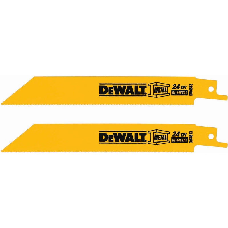 CUCHILLA PARA SIERRA SABLE DE 6PULG PARA CORTAR METAL, 24 DPP, 2 PIEZAS, DW4813-2, DEWALT