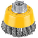 CEPILLO DE COPA DE ALAMBRE TRENZADO DE 4PULG, EJE DE 5/8, DW4916, DEWALT