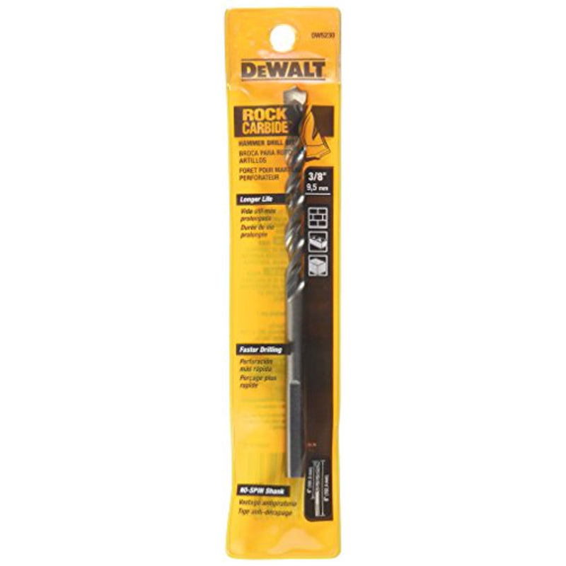 BROCA P/CONCRETO ROCK CARBIDE DE 3/8", DE 4" X 6", DW5230  Y, DEWALT