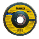 DISCO DE ZIRCONIO, 4-1/2 X 7/8 PULG, GRANO 120, FLAP DISC. MARCA DEWALT
