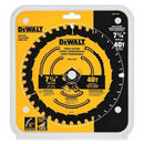 DISCO DE SIERRA, 7-1/4 PULG, PARA MADERA, 40 DIENTES, CORTES FINOS. MARCA DEWALT