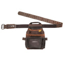 CARTUCHERA/PORTAHERRAMIENTAS/DE CUERO CON CINTURON AJUSTABLE, CON 12 COMPARTIMIENTOS. MARCA DEWALT