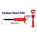 CINCEL DE PUNTA LARGO 12 Pulg, MANGO 3/4 . MARCA EMTOP