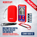 MULTIMETRO DIGITAL, DETECTA VOLTAJE SIN CONTACTO, PROBADOR DE DIODO, INDICADOR DE BATERIA, APAGADO AUTOMATICO.EMTOP