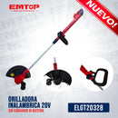 ORILLADORA INALAMBRICA DE 20 VOLTIOS, 8,200 RPM. SIN CARGADOR NI BATERIA. MARCA EMTOP