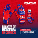 GUANTES DE MICROFIBRA DE CUERO, TALLA XL. MARCA EMTOP