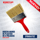 BROCHA MANGO DE PLASTICO DE 4 PULGADAS. MARCA EMTOP