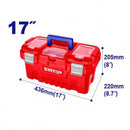 CAJA PLASTICA PARA HERRAMIENTAS, ANCHO DE 17 PULGADAS, LARGO DE 8.7, ALTO DE 8 PULGADAS .MARCA EMTOP