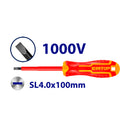 Desarmador plano, 4 plgs, aislado, 1000v, Emtop, esdrj4100