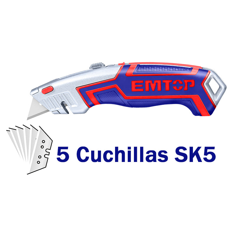 Cuchilla retráctil de 62 mm, Emtop, esnkt6118