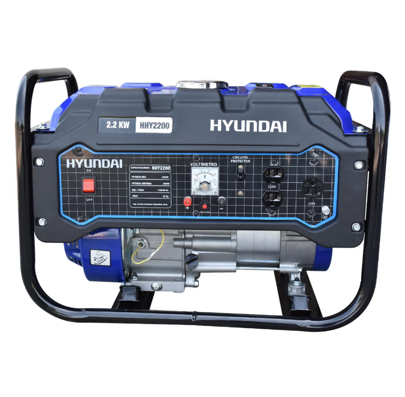 GENERADOR DE GASOLINA, 2200 WATTS, 6.5 HP, 110 V, 4 TIEMPOS, HYUNDAI, HHY2200