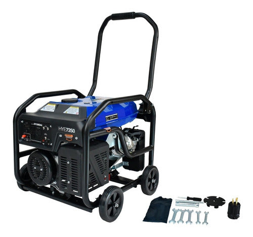 GENERADOR DE GASOLINA, 7250 WATTS,  15 HP, 110 - 220 V, 4 TIEMPOS, HYUNDAI, HYE7250